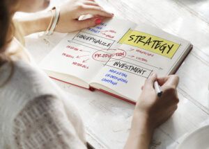 Marketer reviewing data-driven marketing performance metrics